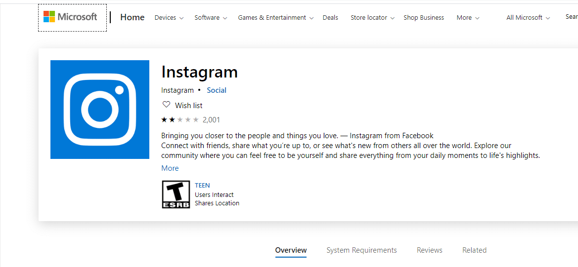 Cách đăng hình lên Instagram bằng máy tính qua Windows Store App