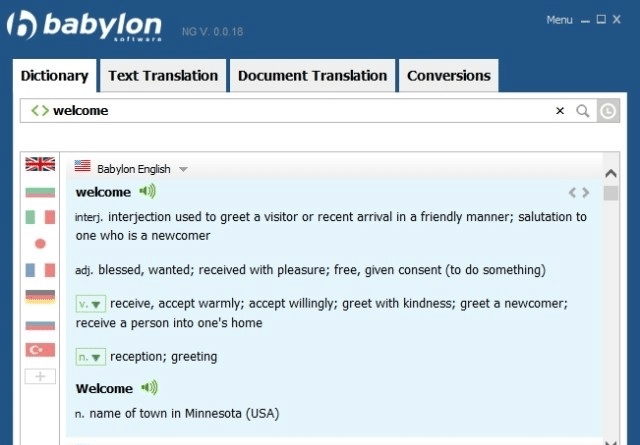 Babylon - Phần mềm dịch tiếng Anh cho máy tính