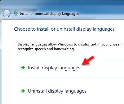 Cài đặt gói ngôn ngữ bổ sung từ Windows Update