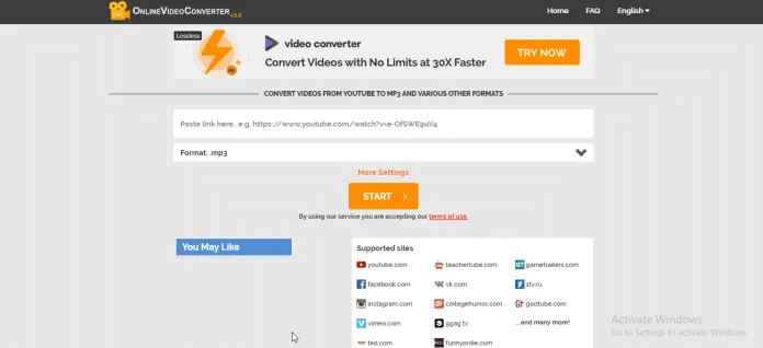 Giảm dung lượng video trên Online Converter