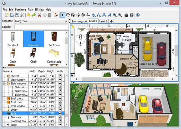 Phần mềm thiết kế nhà Sweet Home 3D