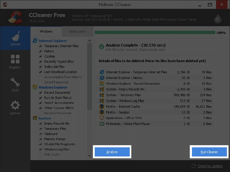 Sử dụng phần mềm CCleaner để dọn rác máy tính