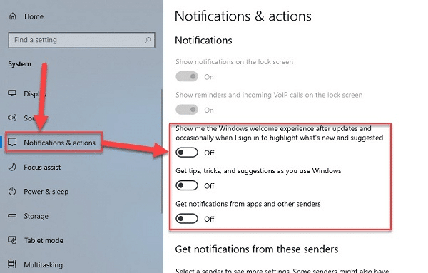 Tối ưu hóa win 10 bằng cách tắt hướng dẫn của Windows 10