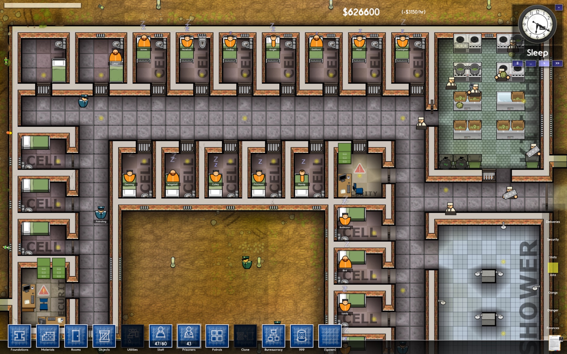 Game mô phỏng xây dựng thành phố PC - Prison Architect