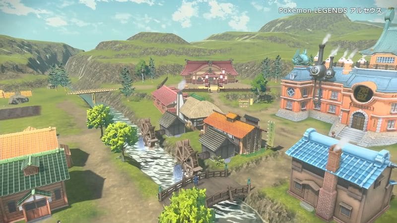 Một thị trấn thuộc vùng Sinnoh - Nơi người chơi khởi đầu Pokémon Legends: Arceus
